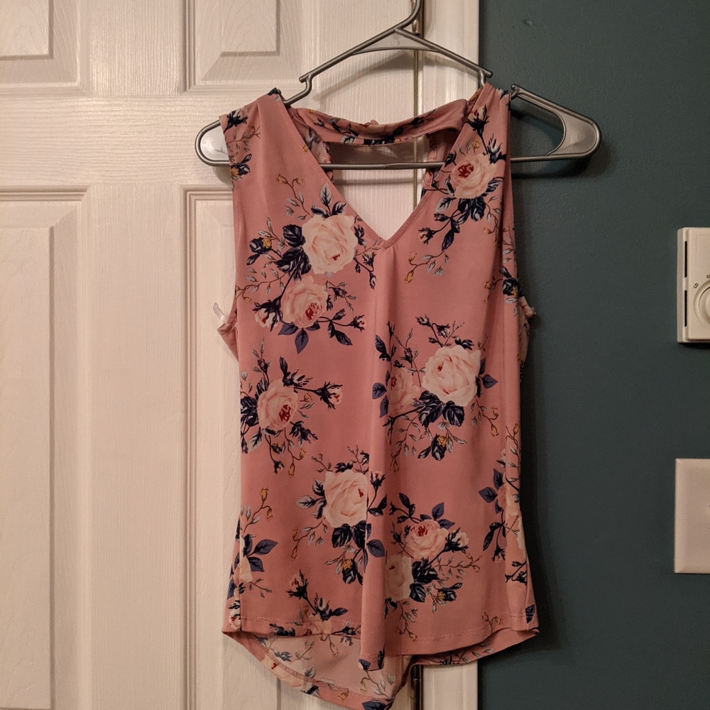 Floral Tank with Collar
